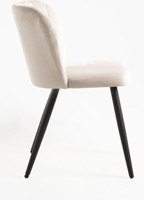 Zestaw 4 Krzese Luk Aksamitne