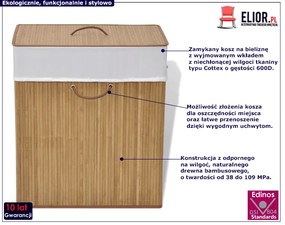 Bambusowy pojemnik na pranie W5-L97