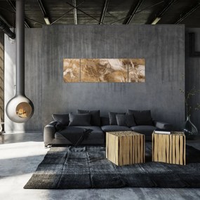 Obraz - Brązowa abstrakcja (170x50 cm)