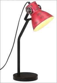 Lampa stołowa w retro stylu postarzały czerwony M001 Cres