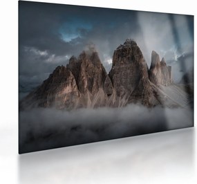 Obraz na szkle - Trzy Zęby, Włoskie Dolomity (70x50 cm)