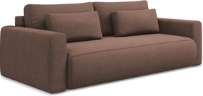 Kanapa 3-osobowa z funkcją spania - z tkaniny strukturalnej - pudrowy róż - KAPUA