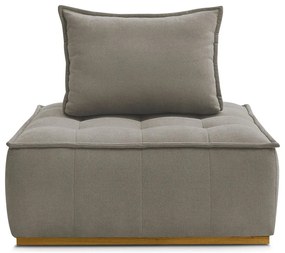 Szarobrązowy fotel z tkaniny szenilowej Elisa – Bobochic Paris