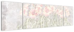Obraz - Freska lilii (170x50 cm)