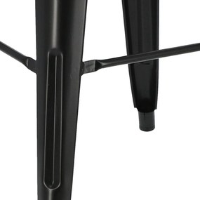 Stołek barowy Paris insp. Tolix 75 cm czarny
