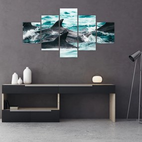 Obraz - Delfiny w oceanie (125x70 cm)