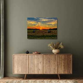 Obraz na szkle - Wiejskie bale (70x50 cm)