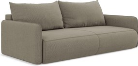 Kanapa 3-osobowa z funkcją spania - z tkaniny strukturalnej - ciemny beż - NANEA