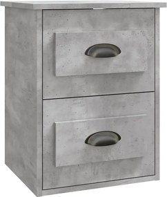 Wisząca szafka nocna z szufladami szary beton H6-F23