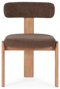 Brązowe tapicerowane krzesła zestaw 2 szt. Nadia – MOME