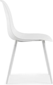 Krzesło do jadalni OSAKA plastikowe, białe