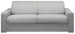 Kanapa 4-osobowa z ekspresowym mechanizmem rozkładania z tkaniny CALITO - Szary - Wymiary miejsca do spania: 160 cm - Materac 22 cm z pamięcią kształtu