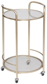 Barek mobilny THALIA GOLD, stolik na kółkach, 75 cm