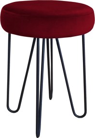 Taboret Venus tkanina Welur stelaż metalowy STOŁEK LOFT : Kolor Stelaża - Czarny , Kolor tkaniny - VELVET - MG31, Typ tkaniny - Velvet