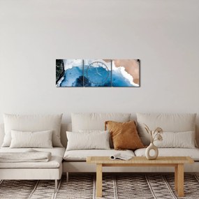Obraz plaży Nusa Penida, Indonezja (z zegarem) (90x30 cm)