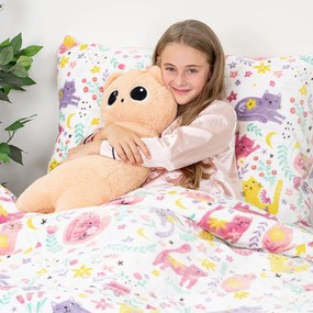 4Home Pościel mikroflanela Playful Paws, 140 x 220 cm, 70 x 90 cm