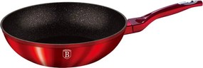 Nowoczesny czerwony wok granitowy na indukcję 28cm L4-L89