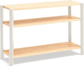 Kremowy/w jasnym naturalnym kolorze regał w dekorze dębu 126x84x43 cm Bona – Teulat