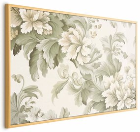 Plakat Vintage kwiaty 60x40 cm z ramą złotą bez marginesu ARTGEIST B