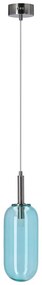 Niebieska lampa wisząca LED ze szklanym kloszem ø 13 cm Fiuggi – Candellux Lighting