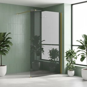 Kabina prysznicowa Walk-In Rea Flexi Grey / Gold 90