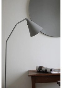 Szara lampa stojąca LED ze ściemniaczem z metalowym kloszem (wysokość 144 cm) Funil – Markslöjd
