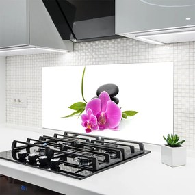 Szkło do Kuchni na Ścianę Spokój Zen: Kwiatowa Harmonia