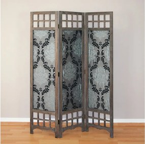 Parawan 170x120x2 cm Brązowo-szary wzór