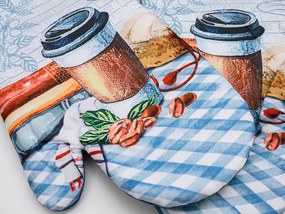 Zestaw 2 niebieskich rękawic z magnesem COFFEE TOGO