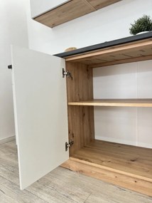 Szafka kuchenna stojąca ISABEL D60 P/L szary mat/dąb artisan STOLKAR