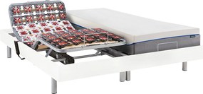 Komplet relaksacyjny całość z płytek+pamięć kształtu ciała HESIODE III marki YSMÉE - silniki OKIN - biały - 2 x 90 x 200 cm