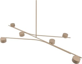 Beżowa metalowa lampa wisząca Coda – Trio Select