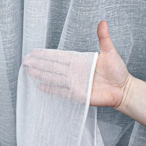 Firana Iskierka lekka batystowa jak len z ołowianką połysk - wys. 300 cm