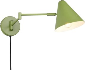 Zielony kinkiet z elastyczną konstrukcją do kontaktu ø 15 cm Cosima – Trio