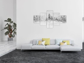 Obraz - Jeleń nad jeziorem (125x70 cm)