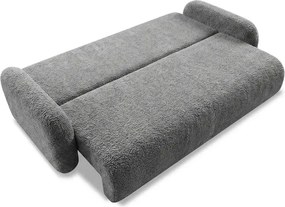 Sofa VIDI Rozkładana Dwuosobowa Ciemnoszara Boucle Japandi