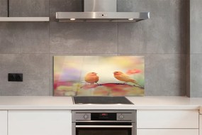 Panel szklany do Kuchni Rodzina Kolorowych Papug