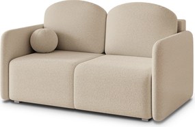 Masseno Sofa SUVI II z funkcją spania i pojemnikiem na pościel, Rozkładana sofa - Beżowy, QUELLE 05