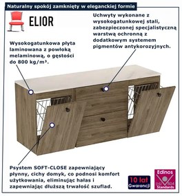 Szafka z koszami na pranie w kolorze orzech E2-T41