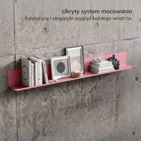 Półka wisząca JOANNE 1200 mm, Fresh Style: pudrowy róż