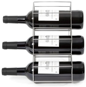 Szary metalowy stojak na wino Compactor
