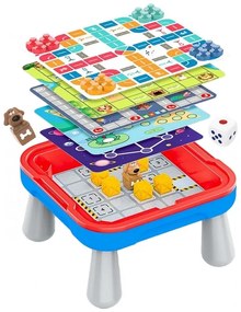 Woopie stolik gier planszowych logicznych 65 el. zestaw 10w1