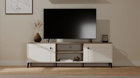 Szafka RTV na nóżkach kaszmir + dąb castello  H2-G57