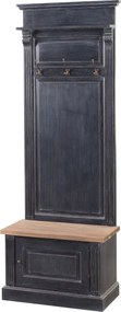 Garderoba Bradford do przedpokoju 79x45x210 old black &amp; natural