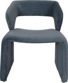 Designerskie krzesło fotelowe z tkaniny aksamitnej Nua N2