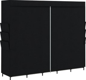 HOMCOM Materiałowa szafa, odporna na kurz, przenośna, 5 drążków, 212 x 45 x 167 cm, Czarny | Aosom PL