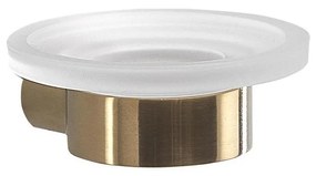 Gedy - Ścienna mydelniczka PIRENEI, mleczne szkło/matowe złoto