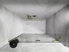Mexen Lunar drzwi prysznicowe uchylne prawe 135 cm, transparent, złote - 834-135-000-50-00-P