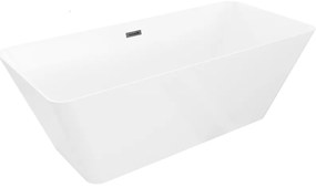 Mexen Velo Slim wanna wolnostojąca 170 x 75 cm, biała, przelew czarny - 52811707500-70