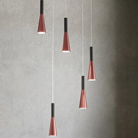 Lampa wisząca CONE w kolorze złoto-różowo-czarnym 5x7W 3000K Perenz